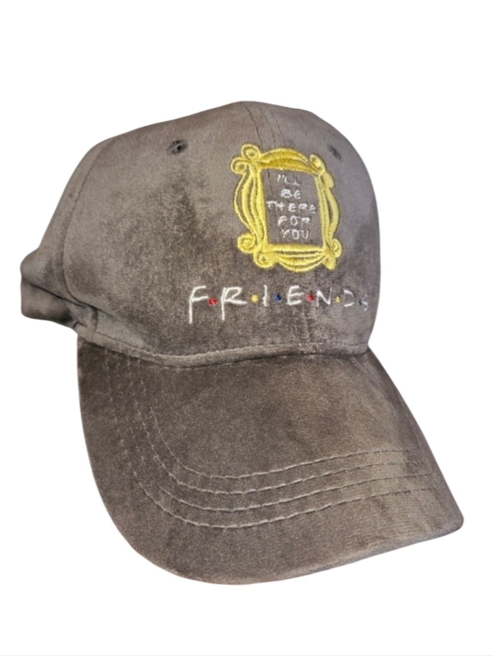 Friends TV Hat Gray Velvet Baseball Cap Embroidered I'll Be There For You